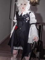 Lolita Specials Lolita Top Weste Kostüme Gothic Schwarz Ärmellos Knöpfe