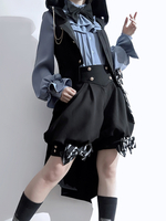 Lolita Specials Lolita Top Weste Kostüme Gothic Schwarz Ärmellos Schleifen Knöpfe