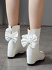 Lolita Stiefel Bögen runde Zehen versteckte Ferse Lolita Stiefeletten