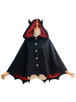Lolita-Stil Kleidung süß böse Ohren Bat geformte Lolita Mantel wolle zweifarbige Lolita Cape Kapuzenmantel mit Knöpfen