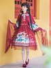 Lolita Umhang Burgunder Chiffon Lolita Accessoire Chinesischer Stil Langer Umhang