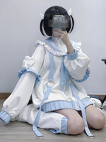 Lolita Zip-Up Äußere Subkultur Matrosenkragen Tops Leichter Rüschenparka