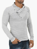 Long Sleeves Cowl Neck Baumwolle T-Shirt