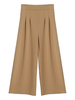 Lose Hosen für Damen Khaki Polyester Natural Elastic Waist Wide Hose
