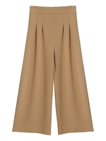 Lose Hosen für Damen Khaki Polyester Natural Elastic Waist Wide Hose