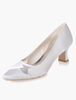 Low Heel Square Toe Braut Pumps
