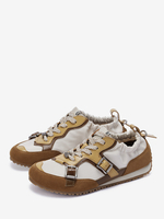 Lässige Damen-Sneakers mit runder Zehenpartie und Schnallendetail Schnürschuhe