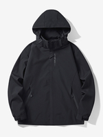 Lässige Langarm-Kapuzenjacke für Herren mit Reißverschluss