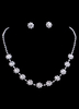 Luxuriöses Strass Brautschmuck Set in Silbern mit Outfit