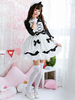 Maid Lolita OP Kleid Bow Lace Up Rüschen Lolita Einteiliges Kleid