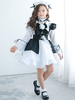 Maid Lolita OP Kleid Zwei Ton Rüschen Schleife Lolita Einteiliges Kleid für Kinder