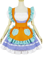 Maiden Lolita Set - Farbblock - Rüschen - Lolita - Jumperrock mit Schürze