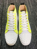 Man Casual Schuhe White Cowhide Round Toe Artwork Nieten Schnürschuhe