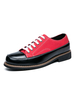 Mann Kleid Schuhe Mode Runde Zehenriemen Verstellbare PU Leder Rote Schuhe