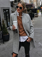 Mantel Revers One Button Lässige Frühlingsoberbekleidung für Frauen