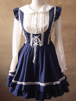 Marine Lace Polyester Lolita Kleid für Frauen