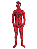 Marvel Spider Man Carnage Cosplay ohne Zähne Red Jumpsuit Polyester-Faser Marvel Comics Kostüm