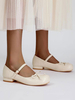 Mary Janes Pumps Erstaunliche flache runde Spitze aus PU-Leder