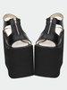 Matte Black/White Lolita Sandalen hohen Plattform Reißverschluss entworfen