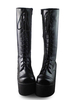 Matte Gothic Lolita schwarze Stiefel hohe Plattform