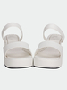 Mattes weißes Lolita Plattform Sandalen Hausschuhe