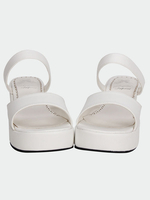 Mattes weißes Lolita Plattform Sandalen Hausschuhe