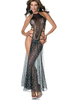 Maxi Kleid schwarz Club Kleid 2020 FrauenStraps rückenfreie Split Pailletten Spandex Glitter Club Kleid ausgeschnitten