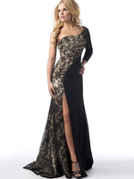 Maxikleid 3/4 Ärmel Sommerkleider lang Schwarz Damenmode Einschulter mit Farbblock für Frühling maxi kleid und Ball Baumwolle Kleider