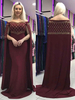 Maxikleid Fuchsienfarbig Sommerkleider lang mit Bateau-Kragen Damenmode und geometrischem Muster für Frühling und Indoor maxi kleid Polyester Kleider