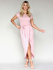 Maxikleid Kurzarm Sommerkleider lang Dunkelmarineblau Damenmode mit Rundkragen für Sommer und Straßen-Style maxi kleid Polyester Kleider