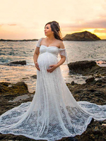 Maxikleid Kurzarm Sommerkleider lang Weiß Damenmode mit Carmenausschnitt für Sommer und Urlaub maxi kleid Spitze Kleider