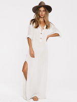 Maxikleid Langarm Sommerkleider lang Weiß Damenmode mit spitzem Dekolleté für Sommer und Frühling und Straßen-Style maxi kleid Flachsbaumwolle