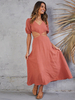 Maxikleid mit kurzen Ärmeln; Polyester; sexy; bodenlanges Kleid