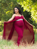 Maxikleid ärmellos Sommerkleider lang Burgunderrot Damenmode trägerlos für Sommer und Urlaub maxi kleid Polyester Kleider