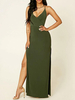 Maxikleid ärmellos Sommerkleider lang Jägergrün Damenmode mit Trägern für Sommer Dating maxi kleid gemischten Baumwollen Kleider