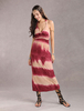 Maxikleid ärmellos Sommerkleider lang Lila Damenmode mit Halter und Schnurbatik für Sommer maxi kleid und Alltag Polyester Kleider