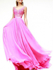 Maxikleid ärmellos Sommerkleider lang Peach Damenmode U-Ausschnitt und Sommer und Frühling Dating maxi kleid Spitze Kleider