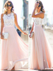 Maxikleid ärmellos Sommerkleider lang Rosa Damenmode mit Rundkragen und Farbblock für Sommer maxi kleid und Probe-Dinner Chiffon Kleider