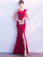 Maxikleid ärmellos Sommerkleider lang Rot Damenmode mit asymmetrischem Ausschnitt für Sommer und Cocktail Party Maxikleider maxi kleid Baumwolle