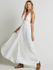 Maxikleid ärmellos Sommerkleider lang Weiß Damenmode mit Halter für Sommer und Alltag Bohemian Kleider maxi kleid Baumwolle Kleider