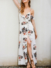 Maxikleid ärmellos Sommerkleider lang Weiß Damenmode mit Trägern und Print für Sommer und Frühling maxi kleid Beach Strand Polyester Kleider