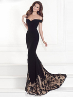 Maxikleid Schwarz Sommerkleider lang Kurzarm mit Carmenausschnitt Damenmode maxi kleid Polyester schmale Passform und Spitzen für Sommer Kleider