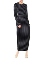 Maxikleid Schwarz Sommerkleider lang Langarm mit Rundkragen Damenmode maxi kleid Baumwolle für Frühling Kleider