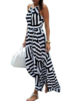 Maxikleid Weiß Sommerkleider lang mit Rundkragen Damenmode und Print für Sommer und Alltag Bohemian Kleider maxi kleid Viskose Kleider