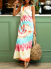 Maxikleider Ärmelloses Tie Dye Sommerkleid