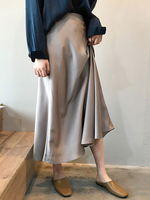 Maxirock Seide wie Rock mit hoher Taille