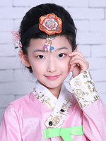 Mädchen koreanische Kopfbedeckungen rote Karneval Kostüm asiatische Kostüm Haarschmuck
