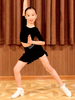 Mädchen Latin Dance Kleider Schwarz Kinder Set Lycra Spandex Top Rock Dancing Wear