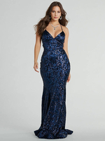 Meerjungfrau Paillettenkleid Tiefem V-Ausschnitt Spaghettiträgern Schnürung Formelle Party Bodenlanges Langes Kleid Für Frauen 2025