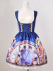Mehrfarbigen synthetische Lolita Kleid mit Print Buttons